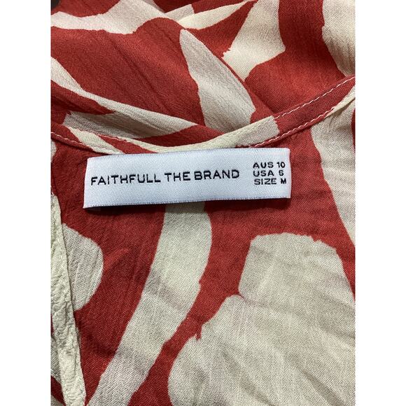 Faithfull The Brand 'Shiva' Red Maxi Dress Size M - Picture 4 of 4